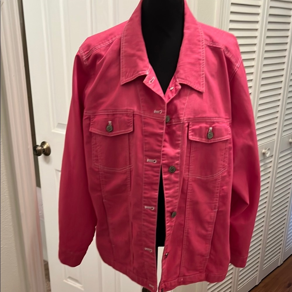 D & Co Pink Women's Jean Style Jacket